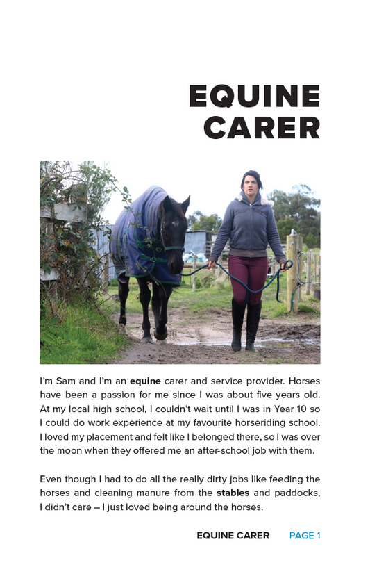 Real People, Real Careers: Equine Carer