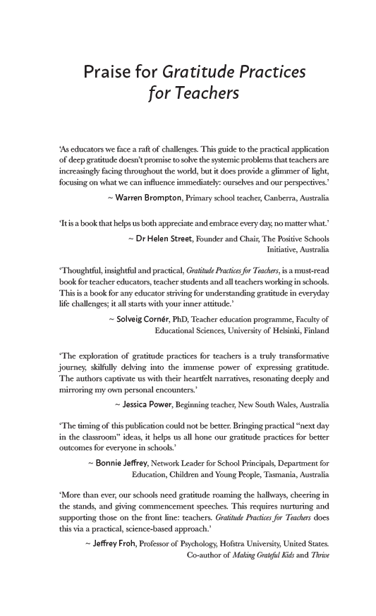 Gratitude Practices for Teachers