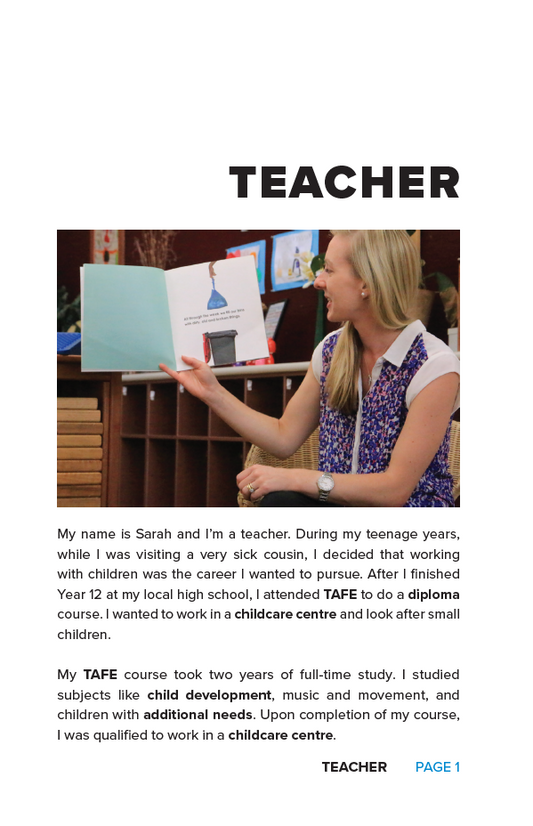 Real People, Real Careers: Teacher