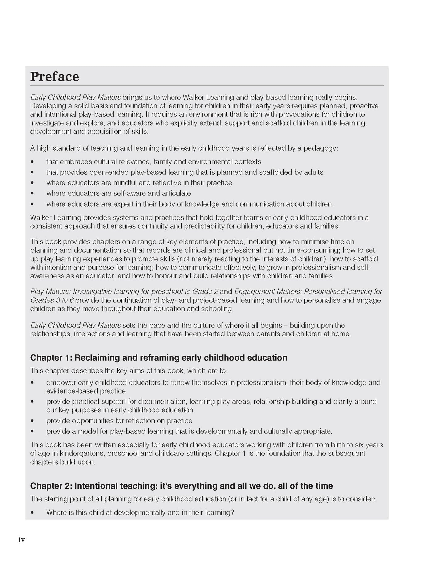 Early Childhood Play Matters